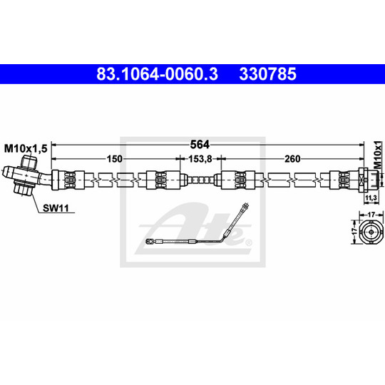 83.1064-0060.3 - Brake Hose 