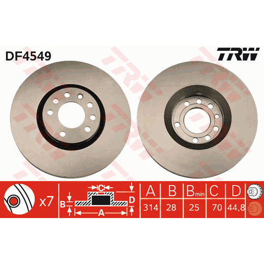 DF4549 - Brake Disc 
