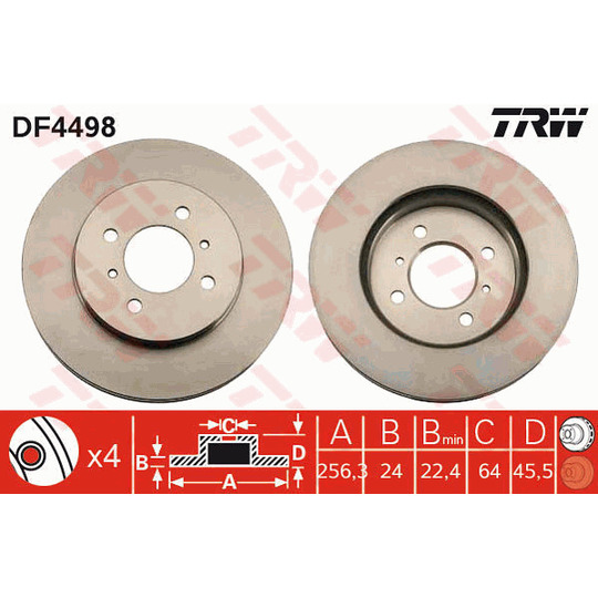 DF4498 - Brake Disc 