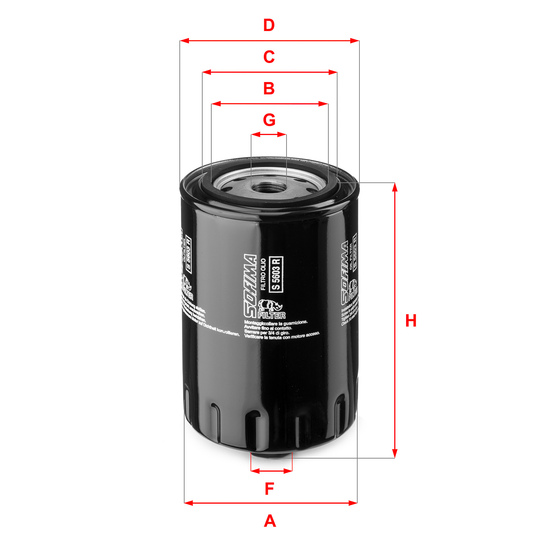 S 5603 R - Oil filter 