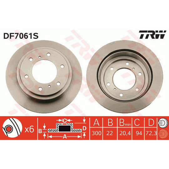 DF7061S - Brake Disc 
