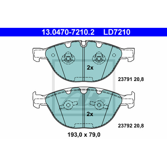 13.0470-7210.2 - Brake Pad Set, disc brake 