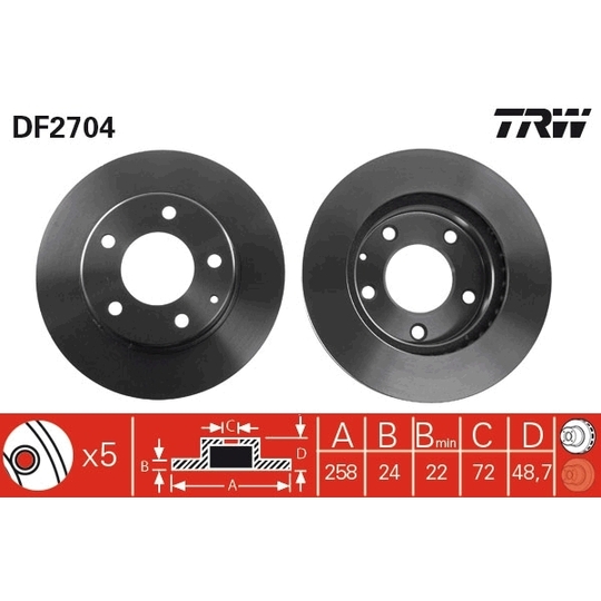 DF2704 - Bromsskiva 