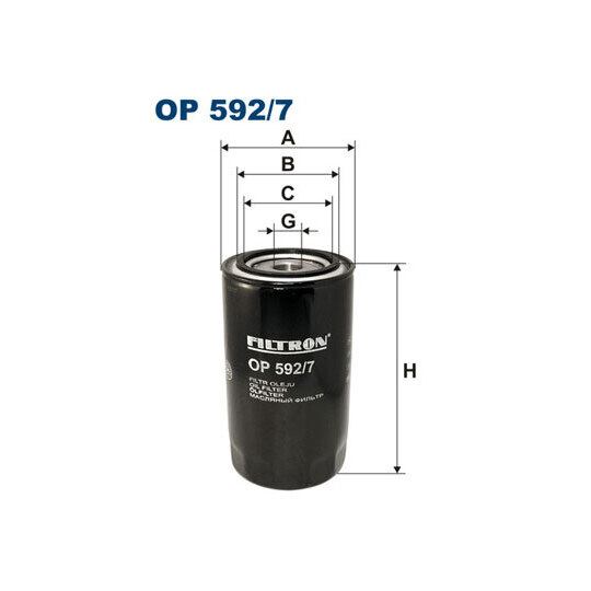 OP 592/7 - Oil filter 