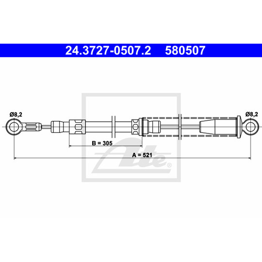 24.3727-0507.2 - Cable, parking brake 