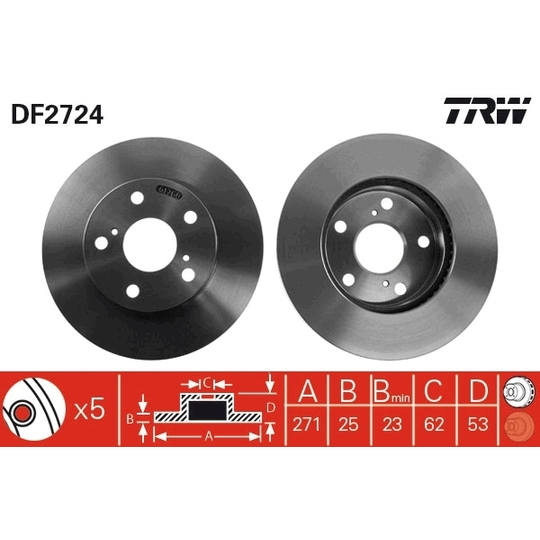 DF2724 - Brake Disc 