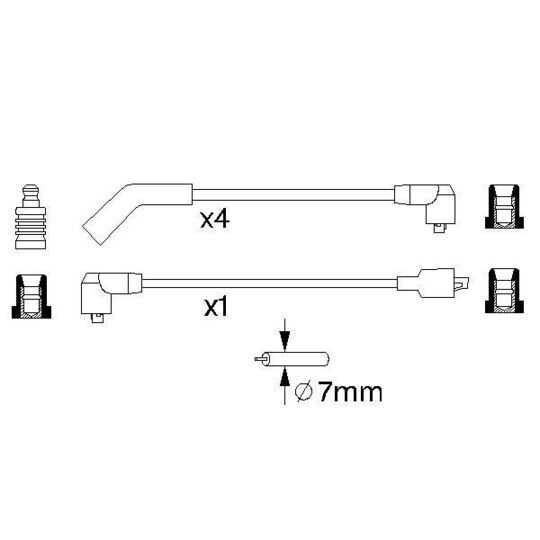 0 986 356 701 - Ignition Cable Kit 