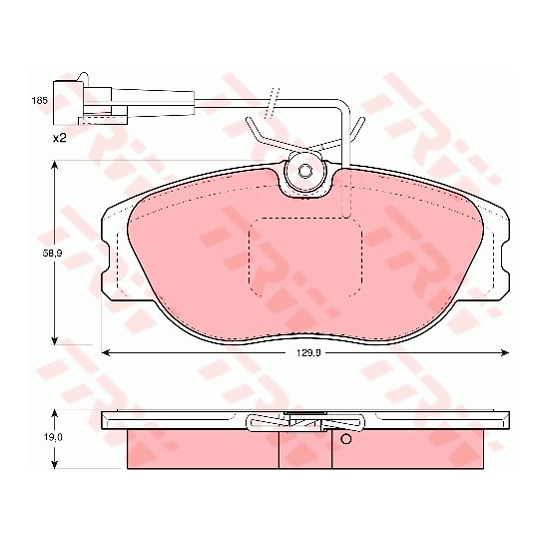 GDB1058 - Brake Pad Set, disc brake 