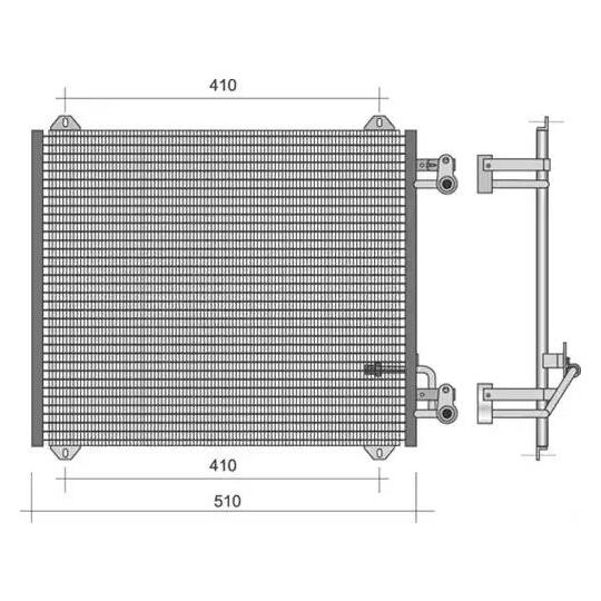 350203375000 - Kondensor, klimatanläggning 