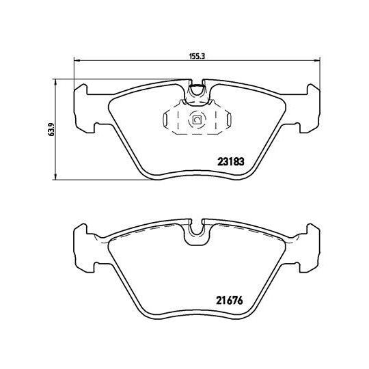 P 06 043 - Brake Pad Set, disc brake 