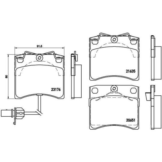 P 85 048 - Brake Pad Set, disc brake 