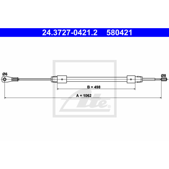24.3727-0421.2 - Cable, parking brake 