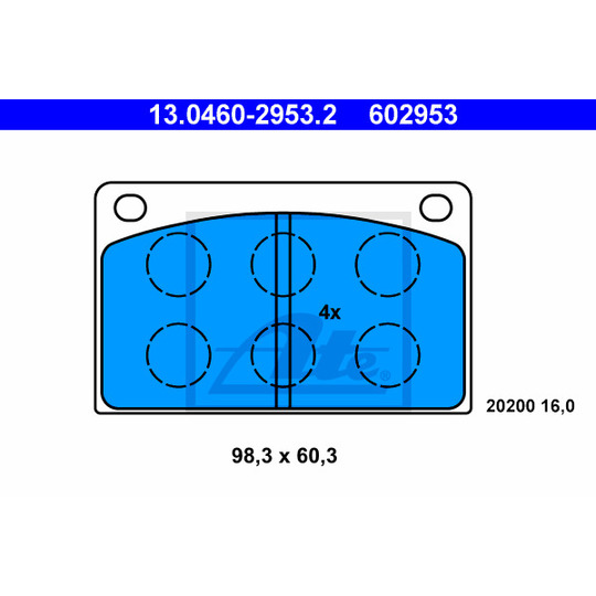 13.0460-2953.2 - Brake Pad Set, disc brake 