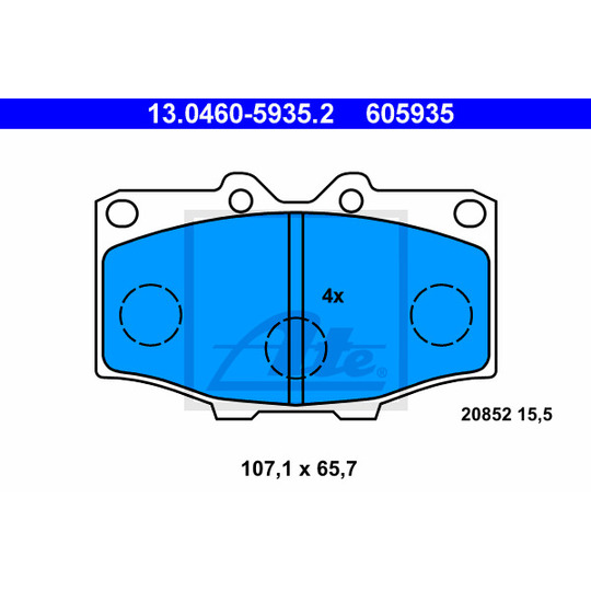 13.0460-5935.2 - Brake Pad Set, disc brake 