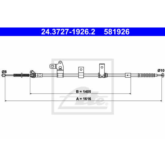 24.3727-1926.2 - Cable, parking brake 