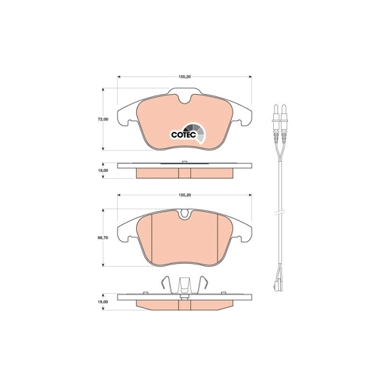 GDB1818 - Brake Pad Set, disc brake 