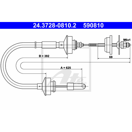 24.3728-0810.2 - Clutch Cable 