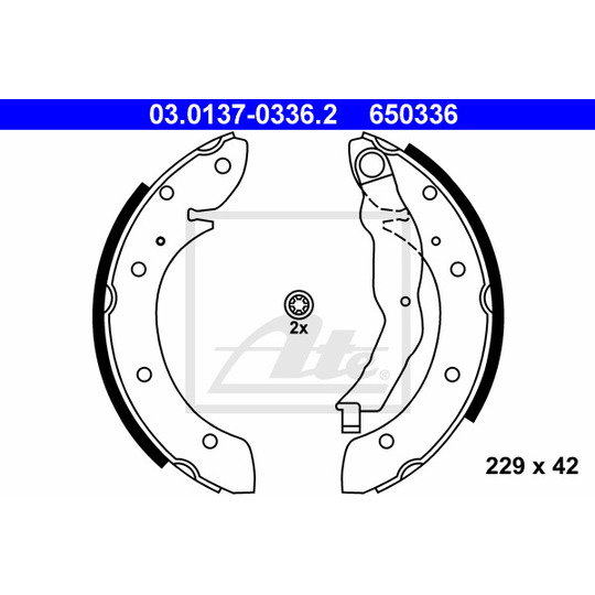 03.0137-0336.2 - Brake Shoe Set 