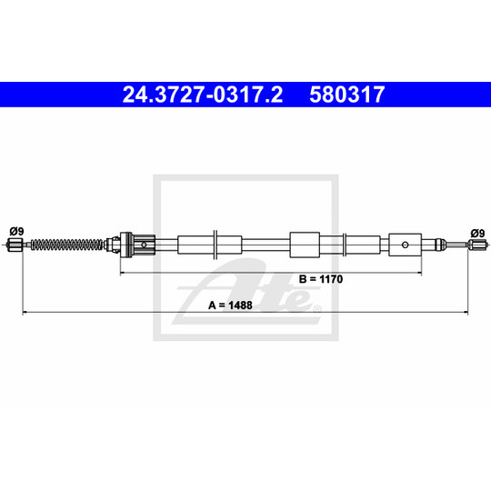 24.3727-0317.2 - Cable, parking brake 