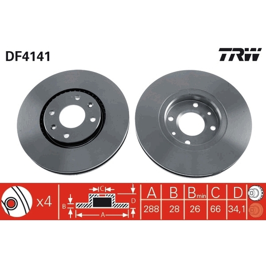 DF4141 - Brake Disc 
