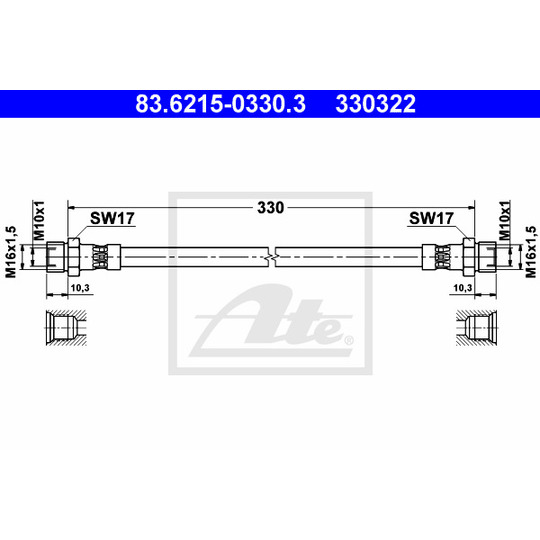 83.6215-0330.3 - Bromsslang 