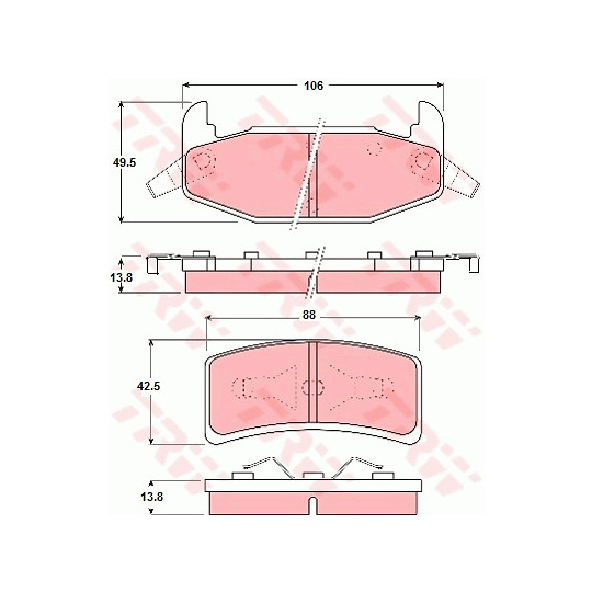 GDB4015 - Brake Pad Set, disc brake 