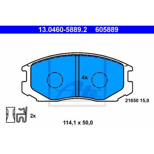 13.0460-5889.2 - Brake Pad Set, disc brake 