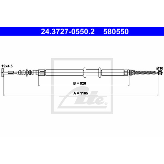 24.3727-0550.2 - Cable, parking brake 