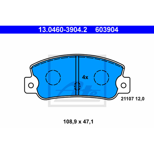 13.0460-3904.2 - Brake Pad Set, disc brake 