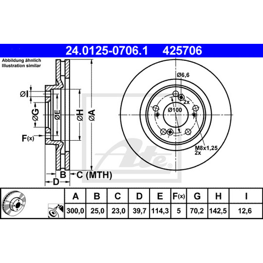 24.0125-0706.1 - Brake Disc 