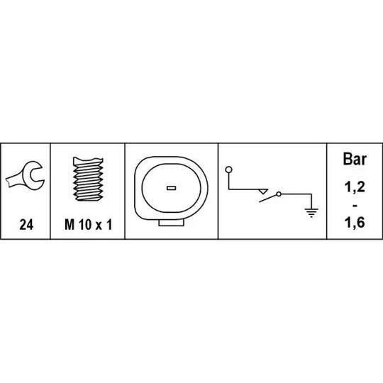 6ZL 008 280-091 - Oil Pressure Switch 