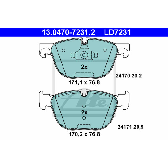 13.0470-7231.2 - Brake Pad Set, disc brake 