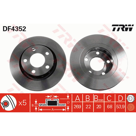 DF4352 - Brake Disc 