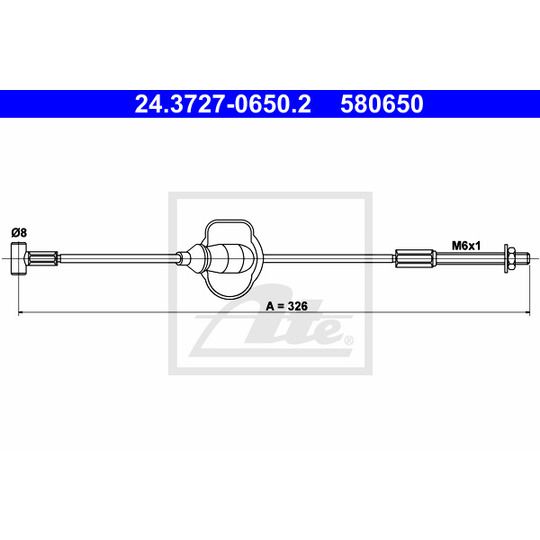 24.3727-0650.2 - Cable, parking brake 