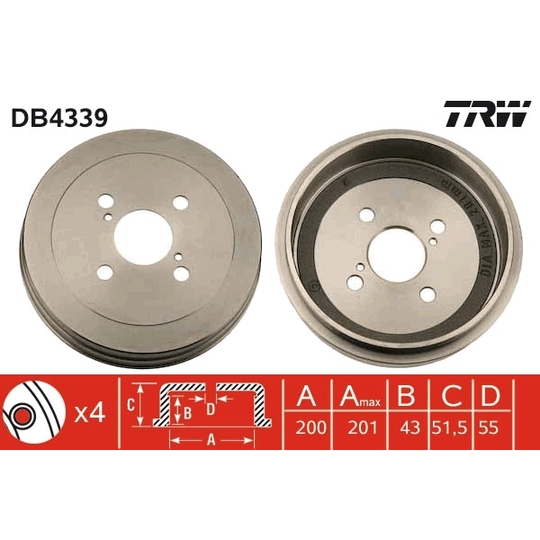 DB4339 - Brake Drum 