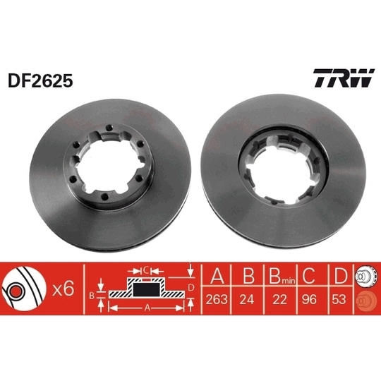 DF2625 - Brake Disc 