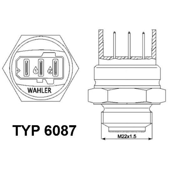 6087.87D - Temperature Switch, radiator fan 