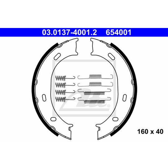 03.0137-4001.2 - Brake Shoe Set, parking brake 