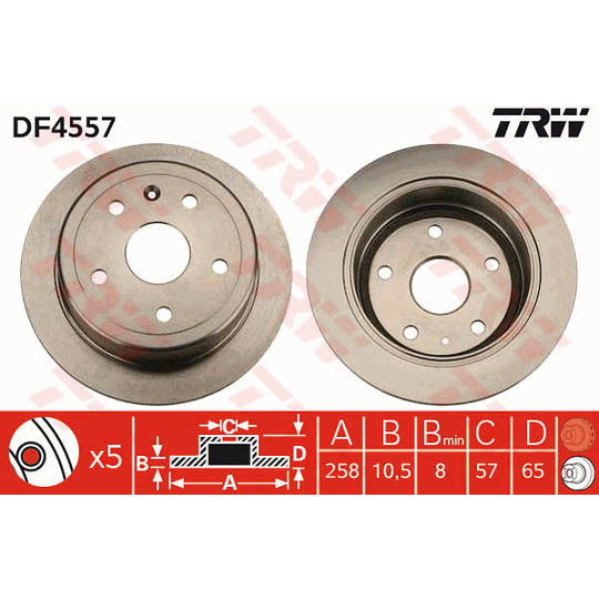 DF4557 - Brake Disc 