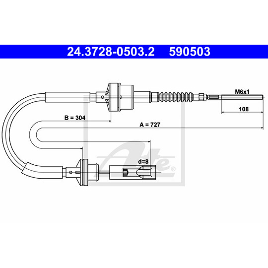 24.3728-0503.2 - Clutch Cable 
