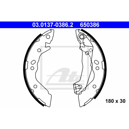 03.0137-0386.2 - Brake Shoe Set 