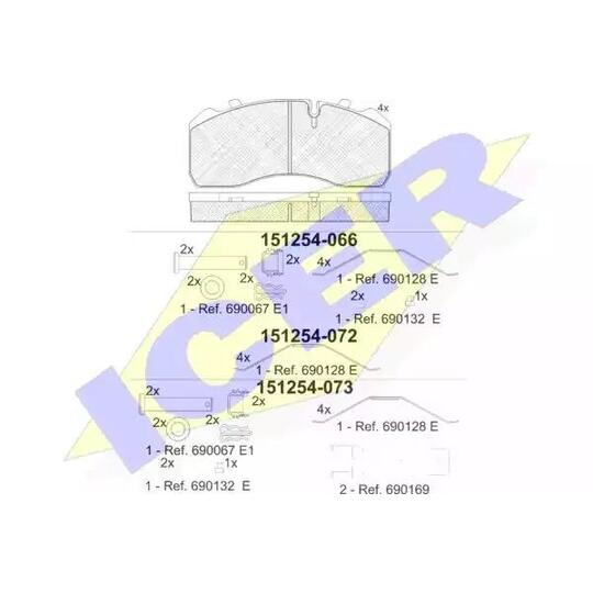 151254-066 - Brake Pad Set, disc brake 