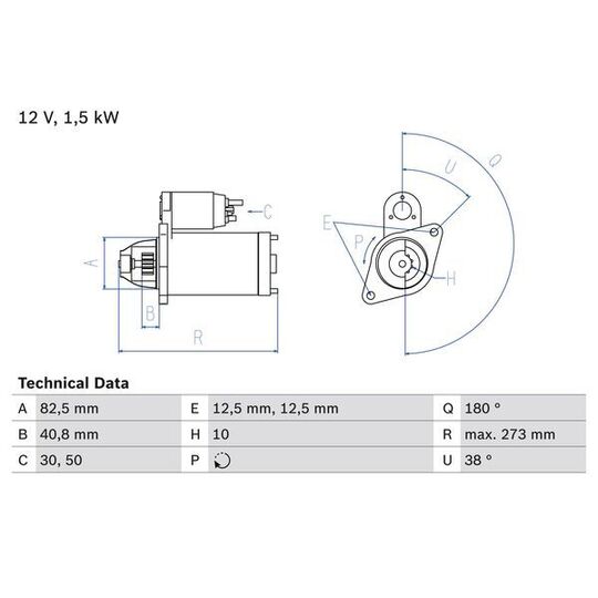 0 986 018 080 - Startmotor 