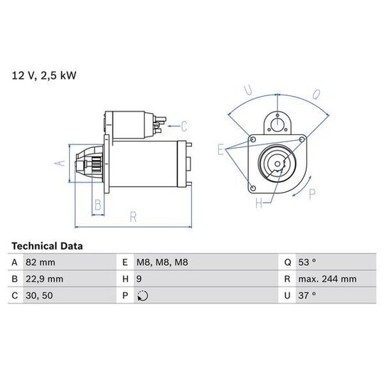 0 986 023 120 - Startmotor 