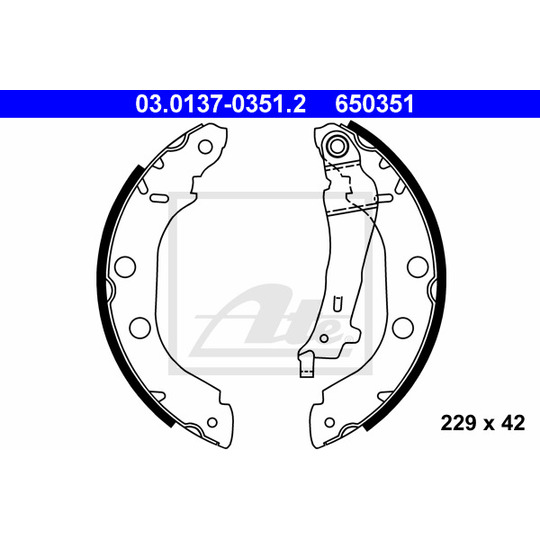 03.0137-0351.2 - Brake Shoe Set 