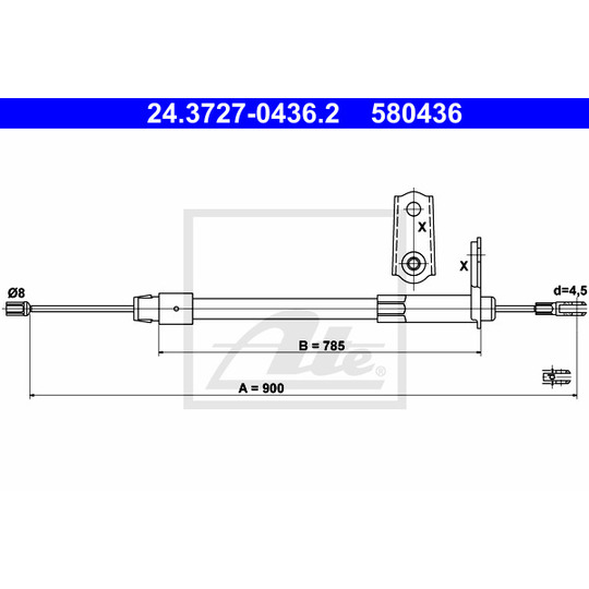 24.3727-0436.2 - Cable, parking brake 