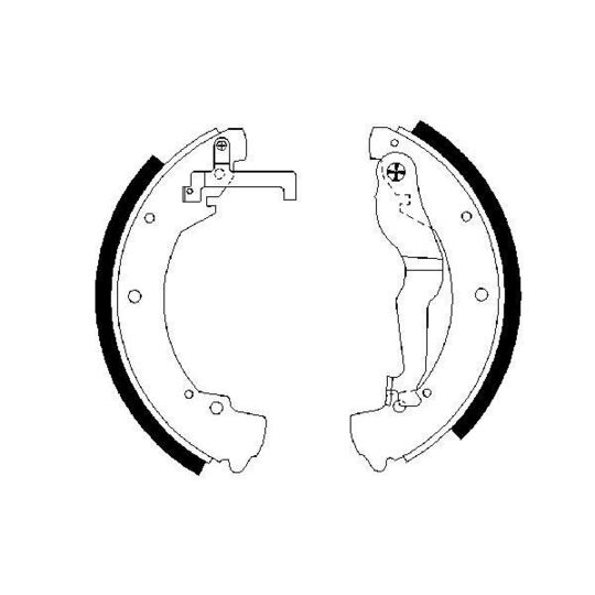 0 986 487 312 - Brake Shoe Set 