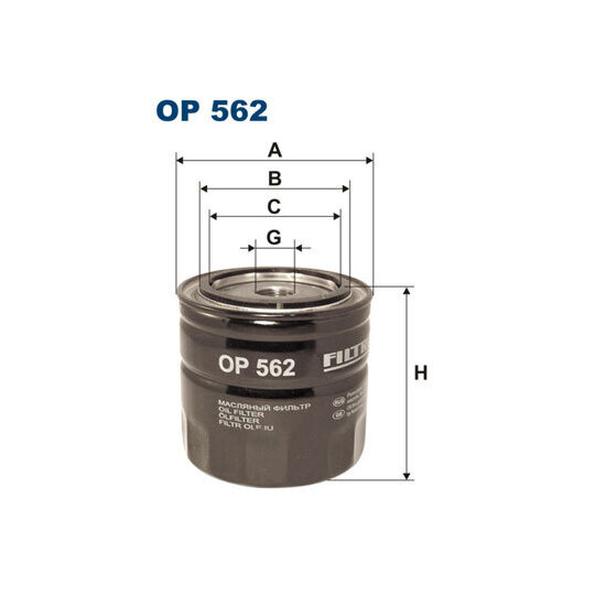 OP 562 - Oil filter 