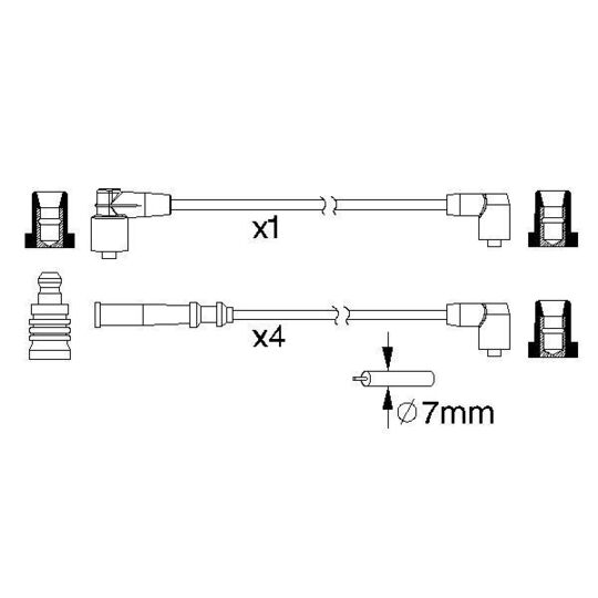 0 986 357 186 - Ignition Cable Kit 