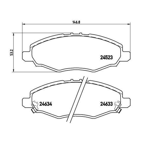 P 83 094 - Brake Pad Set, disc brake 